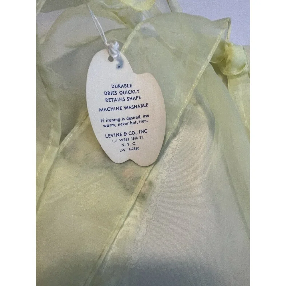 FEMENINE FLIRTY NWT *READ* Vintage Apron Organza SHEER YELLOW Dacron Fairwoven - Picture 11 of 11